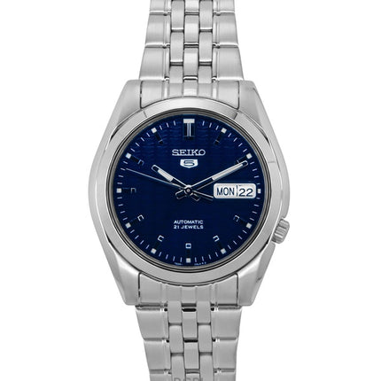 Orologio da uomo Seiko 5 ricondizionato con quadrante blu scuro automatico SNK357K1