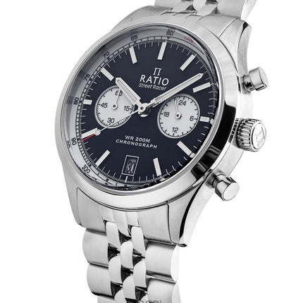 Orologio Ratio Street Racer Chronograph RTC012 200M con quadrante Panda invertito