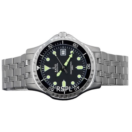 Orologio da uomo Ratio FreeDiver Professional Sapphire Black Dial Quartz RTF005 200M