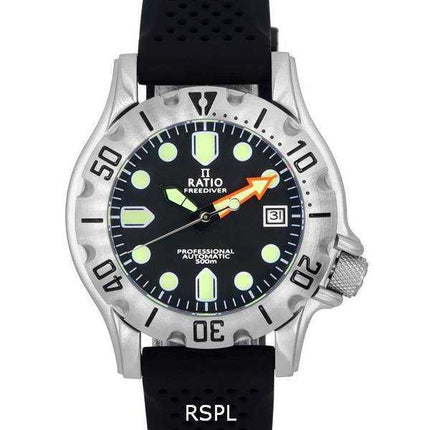 Orologio da uomo Ratio FreeDiver Professional Sapphire quadrante nero automatico RTF009 500M