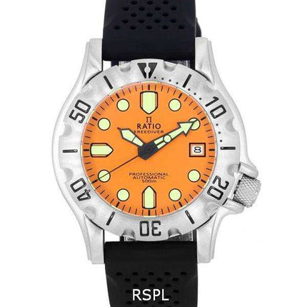 Orologio da uomo Ratio FreeDiver Professional Sapphire Orange Dial Automatico RTF011 500M
