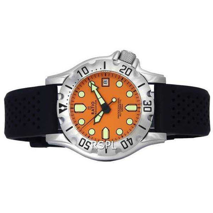 Orologio da uomo Ratio FreeDiver Professional Sapphire Orange Dial Automatico RTF011 500M