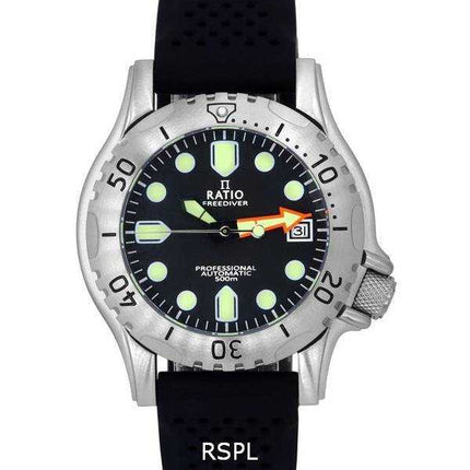 Orologio da uomo Ratio FreeDiver Professional Sapphire quadrante nero automatico RTF015 500M