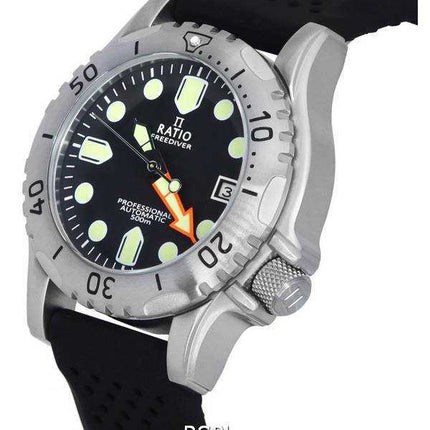 Orologio da uomo Ratio FreeDiver Professional Sapphire quadrante nero automatico RTF015 500M