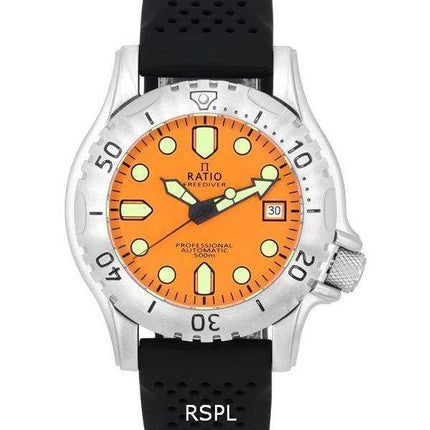 Orologio da uomo Ratio FreeDiver Professional Sapphire Orange Dial Automatico RTF017 500M