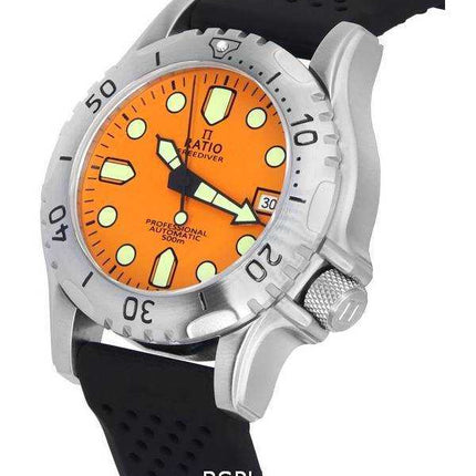 Orologio da uomo Ratio FreeDiver Professional Sapphire Orange Dial Automatico RTF017 500M