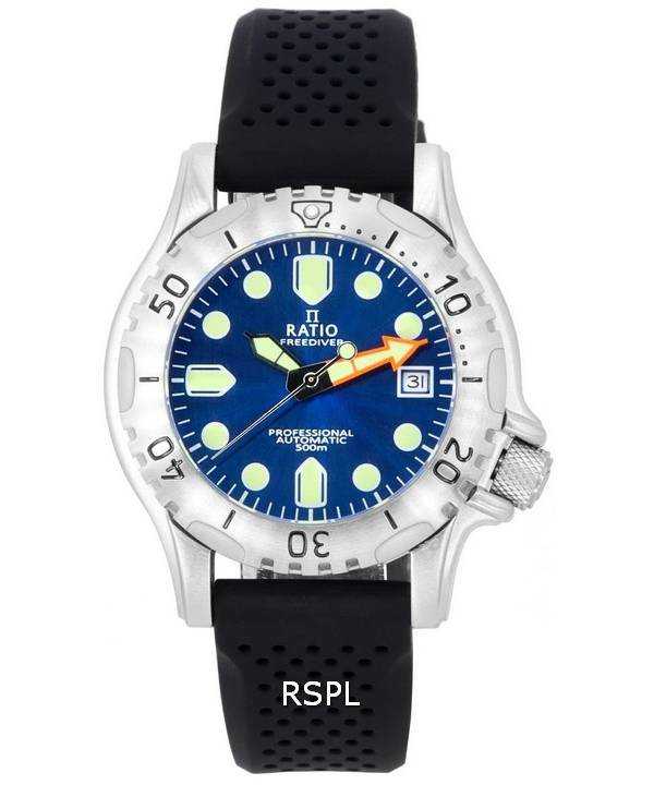 Orologio da uomo Ratio FreeDiver Professional Sapphire Blue Sunray Dial Automatico RTF019 500M