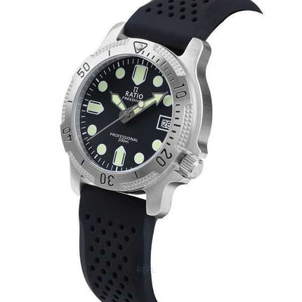 Orologio da uomo Ratio FreeDiver Professional Sapphire quadrante nero al quarzo RTF021 200M