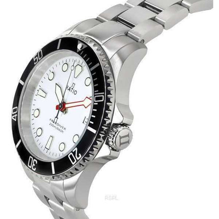 Orologio da uomo Ratio FreeDiver Sapphire in acciaio inossidabile con quadrante bianco al quarzo RTF037 200M