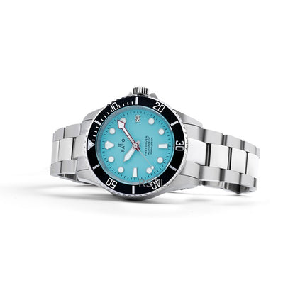 Orologio da uomo Ratio FreeDiver Sapphire in acciaio inossidabile con quadrante blu ghiaccio automatico RTF042 200M