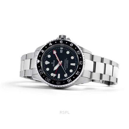 Orologio da uomo Ratio FreeDiver GMT serie zaffiro in acciaio inossidabile quadrante nero automatico RTF051 200M
