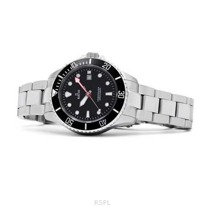 Orologio da donna Ratio FreeDiver Sapphire in acciaio inossidabile con quadrante nero al quarzo RTFL800 200M