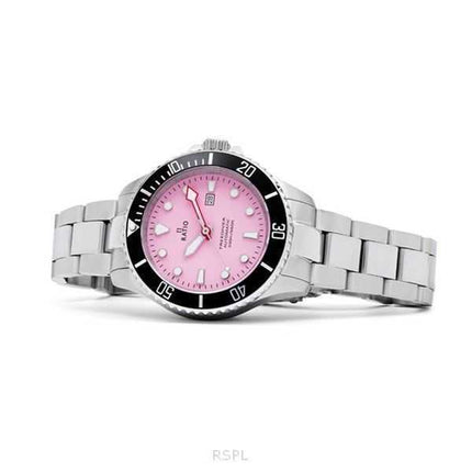 Orologio da donna Ratio FreeDiver Sapphire in acciaio inossidabile con quadrante rosa caramella automatico RTFL839 200M