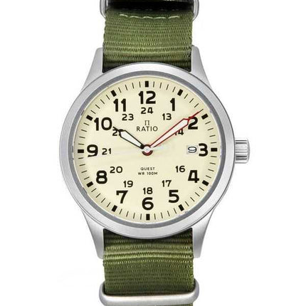 Orologio da uomo Ratio Quest Field con cinturino in nylon e zaffiro al quarzo RTQ011 100M Lewis And Clark Edition