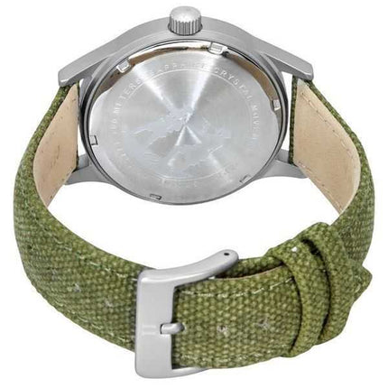 Orologio da uomo Ratio Quest Field con cinturino in tela zaffiro e quadrante verde kaki al quarzo RTQ029 100M Lewis And Clark Ed
