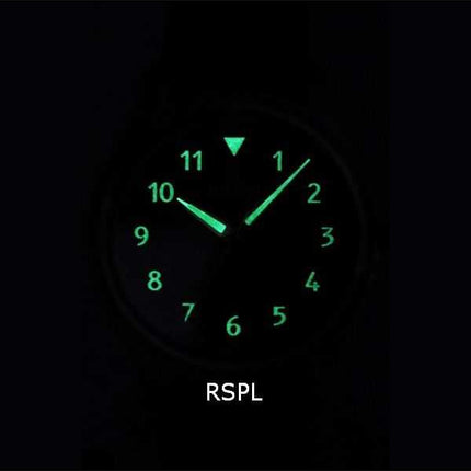 Orologio da uomo automatico Ratio Skysurfer Pilot con quadrante nero strutturato in pelle RTS303 200M