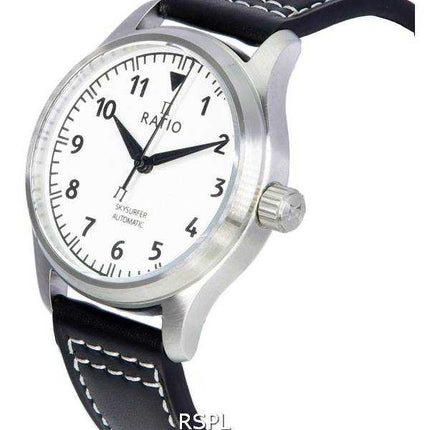 Orologio da uomo automatico Ratio Skysurfer Pilot con quadrante luminoso in pelle RTS307 200M