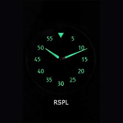 Orologio da uomo automatico Ratio Skysurfer Pilot in pelle con quadrante nero strutturato RTS320 200M