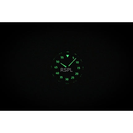 Orologio da uomo automatico Ratio Skysurfer Pilot in pelle con quadrante nero Sunray RTS321 200M