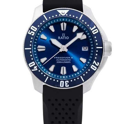 Ratio FreeDiver X Ocean Blue con orologio da uomo automatico RTX003 200M con inserto in ceramica blu