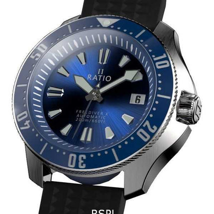 Ratio FreeDiver X Ocean Blue con orologio da uomo automatico RTX003 200M con inserto in ceramica blu