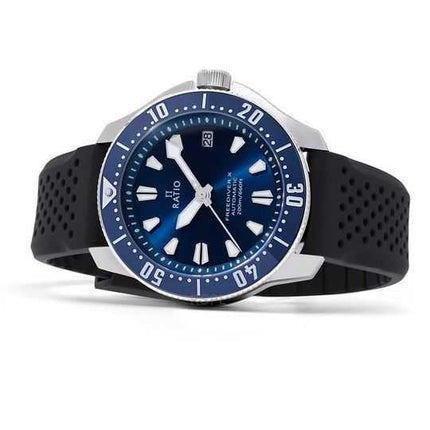 Ratio FreeDiver X Ocean Blue con orologio da uomo automatico RTX003 200M con inserto in ceramica blu