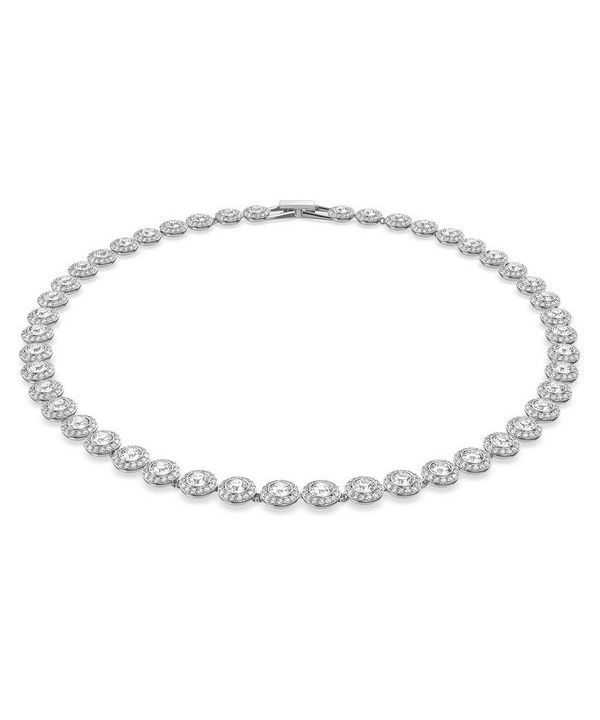 Swarovski Una Angelic Clear Crystals e collana da tennis placcata in rodio 5117703 per donna