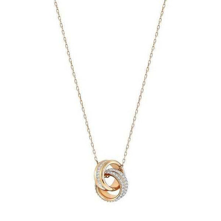 Swarovski Hyperbola cristalli trasparenti e ciondolo placcato oro rosa 5240525 per donna
