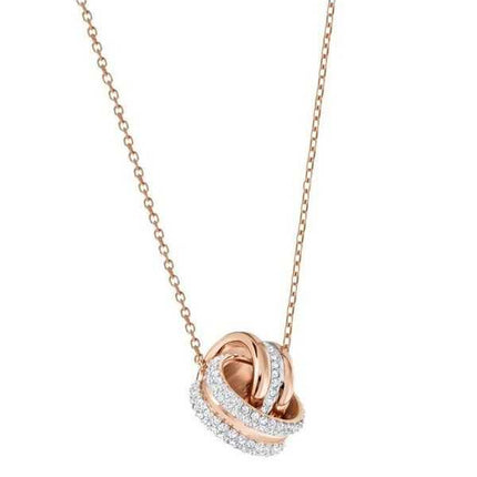 Swarovski Hyperbola cristalli trasparenti e ciondolo placcato oro rosa 5240525 per donna
