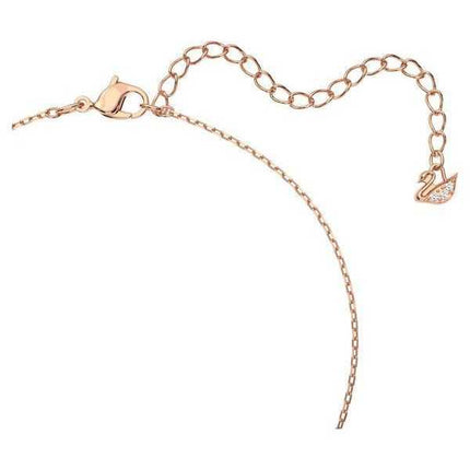 Collana Swarovski Dextera Clear Crystals e cerchi intrecciati placcati in oro rosa 5414999 per donna