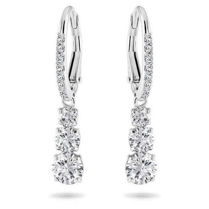 Swarovski Stilla Attract Orecchini a cerchio placcati in rodio e zirconi 5416155 per donna