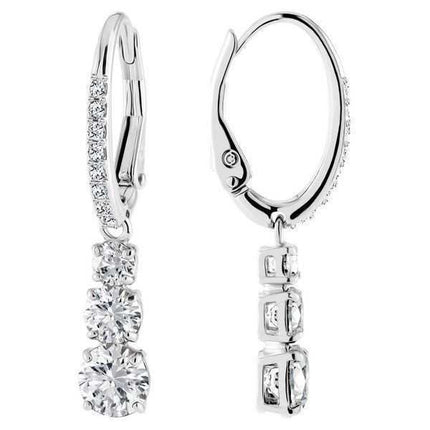 Swarovski Stilla Attract Orecchini a cerchio placcati in rodio e zirconi 5416155 per donna