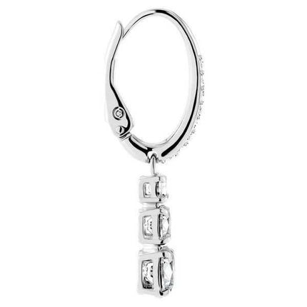 Swarovski Stilla Attract Orecchini a cerchio placcati in rodio e zirconi 5416155 per donna
