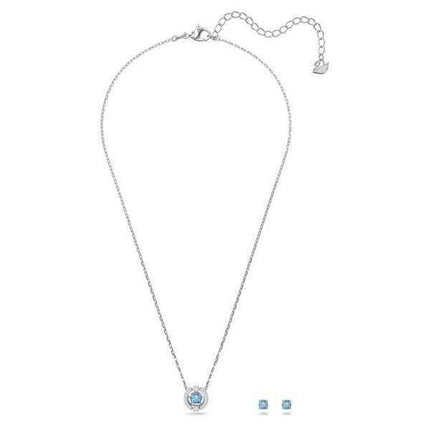Swarovski Una Rodio Placcato E Zirconia Collana E Orecchini Set 5480485 Per Donna