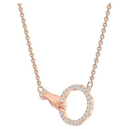 Collana Swarovski Symbolica con cristalli trasparenti e placcata in oro rosa 5489573 per donna