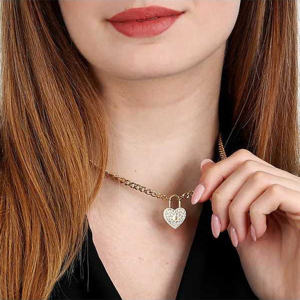 Collana Morellato Abbraccio in acciaio inossidabile tono oro SABG25 da donna