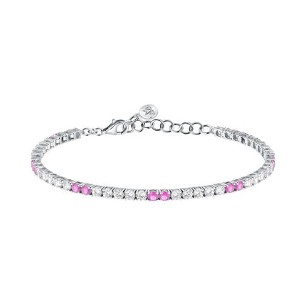Bracciale Morellato Tesori con pietre bianche e rosa SAIW227 da donna