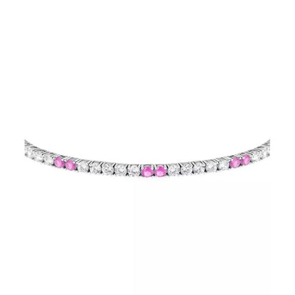 Bracciale Morellato Tesori con pietre bianche e rosa SAIW227 da donna