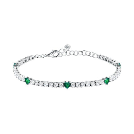 Bracciale Morellato Tesori con cuori verdi SAIW235 da donna