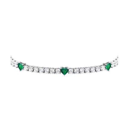 Bracciale Morellato Tesori con cuori verdi SAIW235 da donna