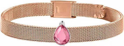 Morellato Sensazioni Bracciale da donna in maglia di acciaio inossidabile tono oro rosa SAJT69