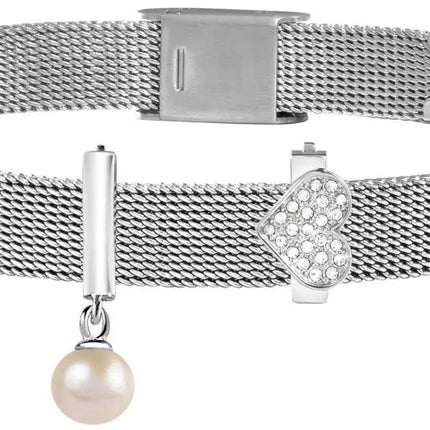 Morellato Sensazioni Bracciale da donna in maglia di acciaio inossidabile tono oro rosa SAJT72