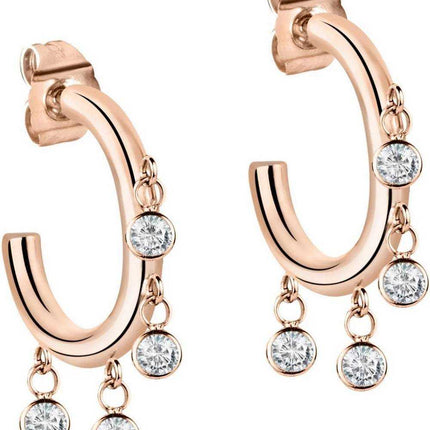 Orecchino da donna Morellato Cerchi in acciaio inossidabile tono oro rosa SAKM54