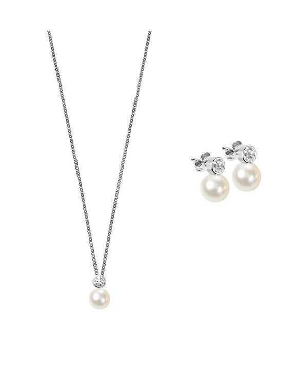 Morellato Perla Essenziale Collana In Argento 925% Con Orecchini SANH09 Da Donna