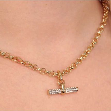 Collana Morellato Abbraccio in acciaio inossidabile tono oro SAUC02 da donna
