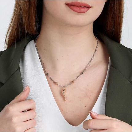 Collana Morellato Istanti in acciaio inossidabile tono oro rosa SAVZ04 da donna