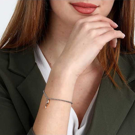 Bracciale Morellato Istanti in acciaio inossidabile oro rosa SAVZ11 da donna