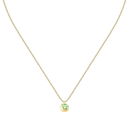 Collana Morellato Tesori in argento 925 color oro e verde SAXN05 da donna