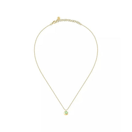 Collana Morellato Tesori in argento 925 color oro e verde SAXN05 da donna