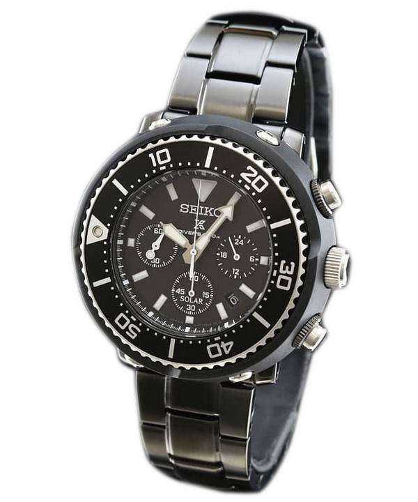 Orologio da uomo Seiko Prospex Solar Diver&#39;s Chronograph 200M Limited Edition SBDL035